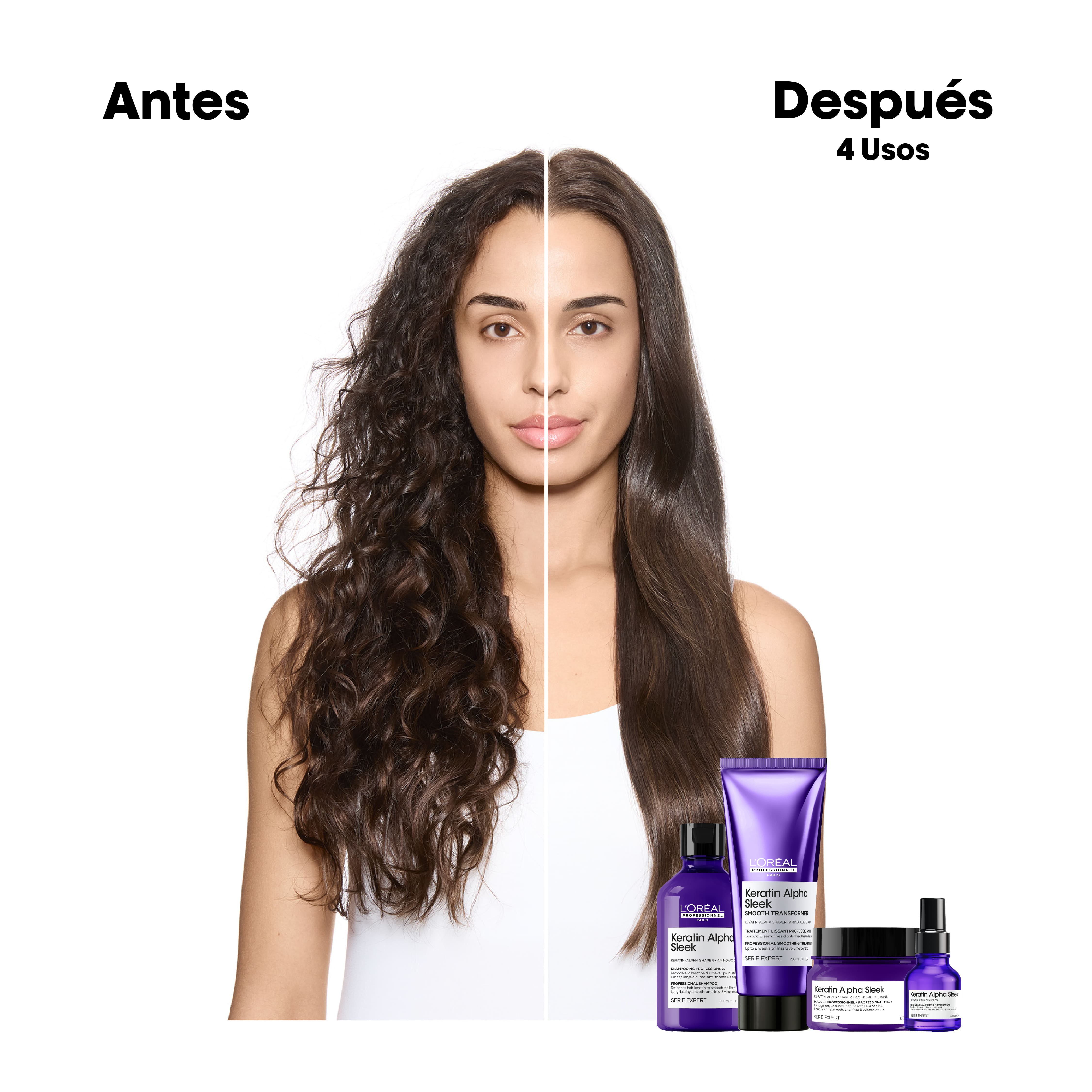 L'Or&eacute;al Professionnel Keratin Alpha Sleek Mirror Sleek S&eacute;rum Suavidad Control Frizz y Volumen 50 ml